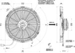 Вентилятор охлаждения радиатора осевого всасывания SPAL 12V VA08-AP71/LL-53A (350 ММ) — изображение 2