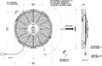 Вентилятор охлаждения радиатора осевого всасывания SPAL 12V VA09-AP12/C-54A (280 MM) — изображение 2
