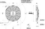 Вентилятор охлаждения радиатора осевого всасывания SPAL 12V VA11-AP7/C-57A (255 ММ) — изображение 2