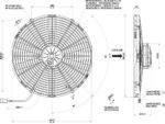 Вентиляторы радиатора осевого всасывания SPAL 12V VA18-AP70/LL-86A (385 мм) — изображение 2