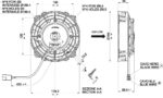 Вентилятор охлаждения радиатора осевого всасывания SPAL 12V VA22-AP11/C-64A (167 MM) — изображение 2