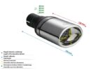 Универсальный глушитель выхлопной трубы Наконечник овальный 120×80 мм Длина 120 мм Монтажный диаметр 45 мм — изображение 2