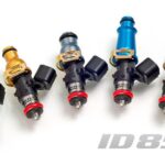 Комплект из 2 топливных форсунок Injector Dynamics 850cc/min, Mazda RX-7 93-95 60мм/14мм (фиолетовый)