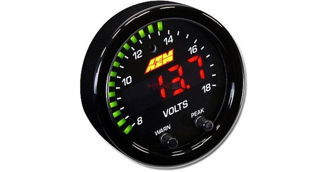 wskaznik-aem-x-series-gauge-napiecie-aem-30-0303 Манометрический вольтметр AEM серии X AEM 30-0303 — изображение 1