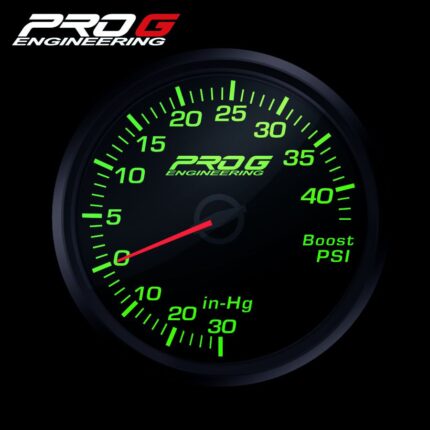 Радиоуправляемый манометр Pro G Race Series, наддув 40 PSI, ЗЕЛЕНЫЙ, 60 мм
