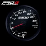 Радиоуправляемый манометр Pro G Race Series, наддув 40 PSI, БЕЛЫЙ, 52 мм