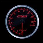 Манометр RS серии Pro G Race, давление масла, кг/см2, КРАСНЫЙ, 52 мм.