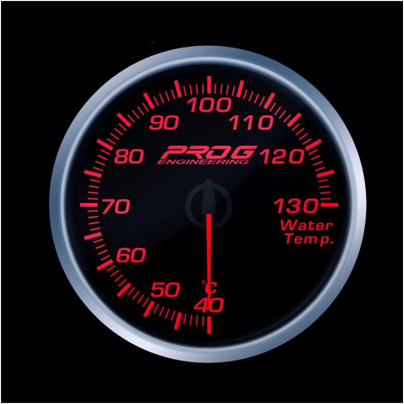 wskaznik-pro-g-race-series-rs-temperatury-wody-c-red-60mm Манометр Pro G Race Series RS, температура воды °C, КРАСНЫЙ, 60 мм — изображение 1