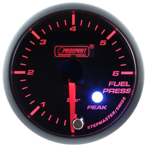 wskaznik-prosport-cisnienie-paliwa-seria-stepper-motor-peak-52mm Индикатор давления топлива Prosport для шагового двигателя серии Peak, 52 мм, желтый — изображение 1