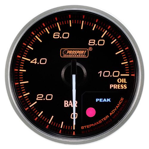 wskaznik-prosport-premium-cisnienie-oleju-52mm Индикатор давления масла Prosport Premium 52 мм, желтый — изображение 1