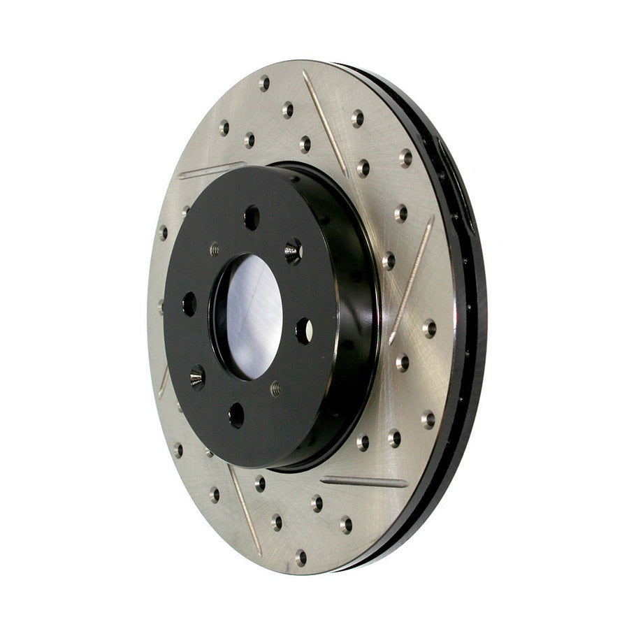 06fdwK74_stoptech_20slot-drill STOPTECH 127.45022L Передний спортивный ротор с прорезями и отверстиями слева MAZDA RX-7 1986-1992 гг. — изображение 1