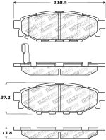 Задние спортивные тормозные колодки STOPTECH 309.11140 с прокладками и фурнитурой SCION/SUBARU BRZ/Crosstrek/Forester/FR-S 2005-2019