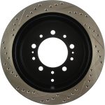 STOPTECH 127.44157L Задний спортивный ротор с прорезями и отверстиями левый LEXUS/TOYOTA Land Cruiser/LX570/Sequoia/Tundra 2007-2019 — изображение 2