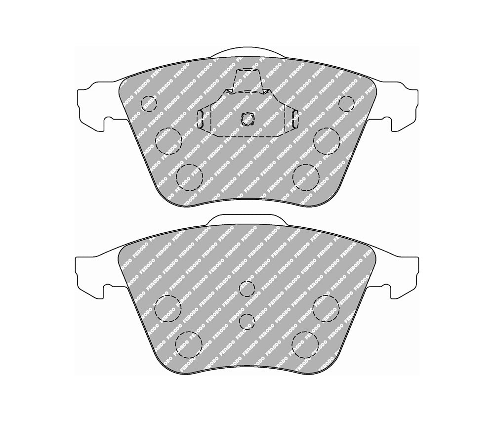108704_qAZQ_FCP4223 Передние тормозные колодки FERODO FCP4223H DS2500 для AUDI A3 (8P) / TT (8J) / VW Golf R / Golf Gti (Mk6) — изображение 1