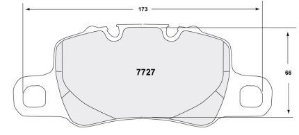 PFC 7727.11.18.44 Колодки задние тормозные 11 CMPD 18 мм PORSCHE 992 GT3 / 991 GT3-Turbo - Cayman GT4