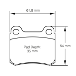 PAGID 1177-RSH42 Колодки задние тормозные RSH42 OPEL Astra F 2.0 GSI 16V