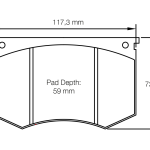 PAGID 1191-RSH29E Колодки передние тормозные RSH29E LAMBORGHINI 350 GT/400 GT/Miura
