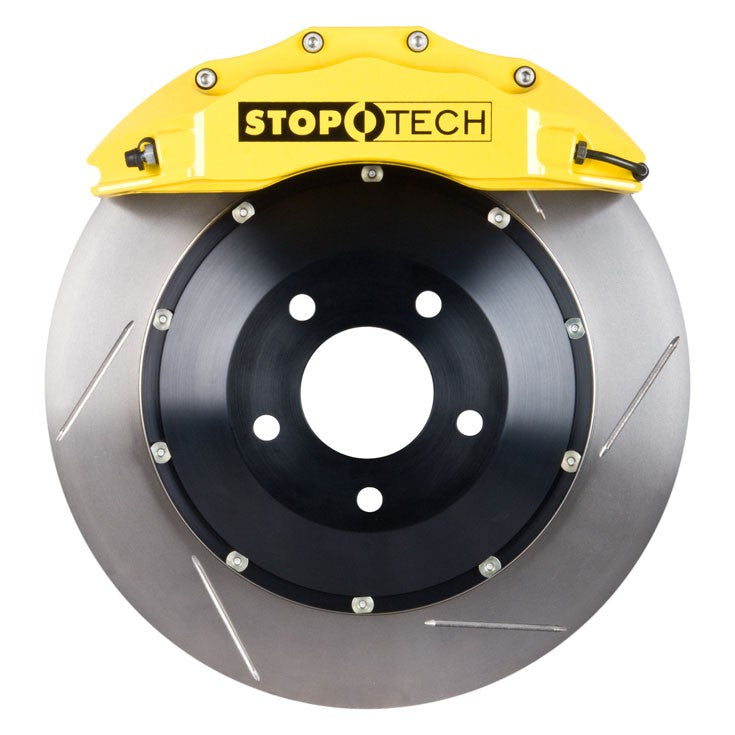124180_G8py_ST60YELLOW-1 STOPTECH 83.154.6700.81 BBK 2PC РОТОР ПЕРЕДНИЙ С ШРЕЗАМИ 355X32/ST60 ЖЕЛТЫЙ BMW 335i '07 — изображение 1