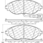 Передние спортивные тормозные колодки STOPTECH 309.16330 с прокладками и фурнитурой AUDI/VW Arteon/CC/Golf/Golf R 2012-2021
