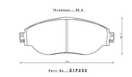 ENDLESS EIP250MA46B Передние тормозные колодки VW Golf VII GTI