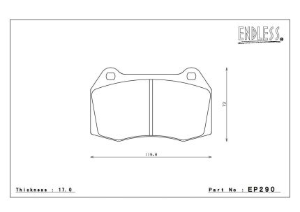 ENDLESS EP290N100SP Передние тормозные колодки NISSAN SKYLINE R32 V-Spec/R33/R34 ALL