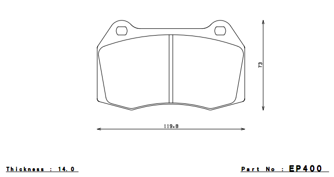 135265_hNN3_EP400 ENDLESS EP400ES88G Колодки передние тормозные ACURA RSX (02-05)/NISSAN 350Z (03-07) — изображение 1