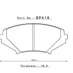 ENDLESS EP416ES88G Колодки передние тормозные MAZDA RX-8 (04-11)