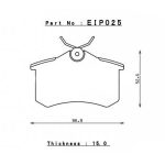 ENDLESS EIP025N38SP Задние тормозные колодки AUDI A3/A4/S3(8L)/S4(B5)/S8(D2)/RS4(B5)/VW GOLF R32