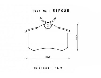 ENDLESS EIP025N38SP Задние тормозные колодки AUDI A3/A4/S3(8L)/S4(B5)/S8(D2)/RS4(B5)/VW GOLF R32