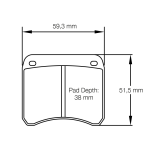 PAGID 1362-RSH42 Тормозные колодки RSH42 AP Racing CP 3696-6 E0/CP2195 D38 LD19