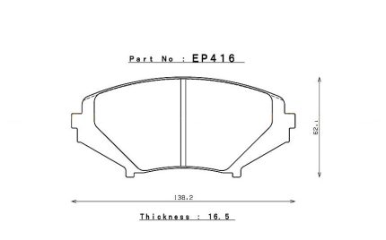 ENDLESS EP416N105SP Колодки тормозные передние MAZDA RX-8 (04-11)