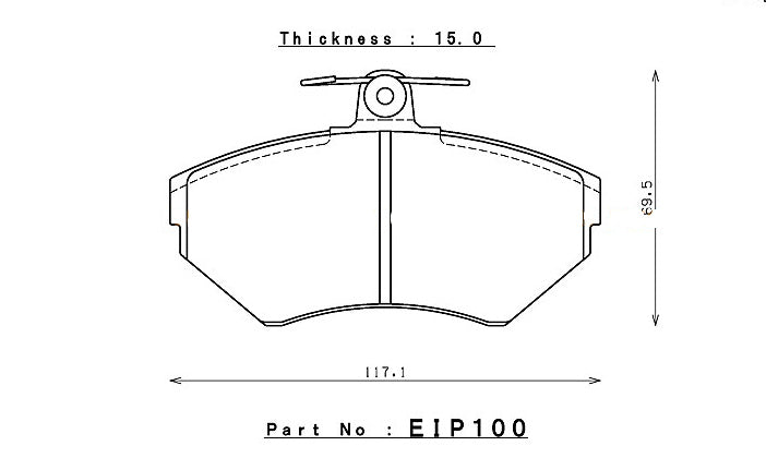 137176_K5I0_EIP100 ENDLESS EIP100N38SP Тормозные колодки AUDI A4 — изображение 1