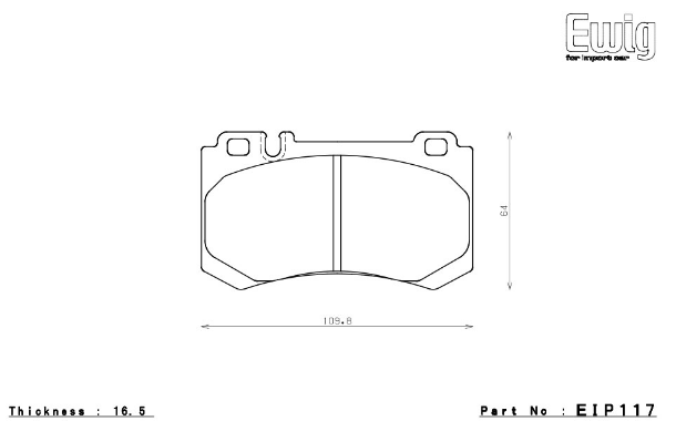 137234_XPiG_EIP117 ENDLESS EIP117ES99G Тормозные колодки MERCEDES-Benz AMG W211 E55/W220 S63L/W215 CL55,CL65/W219 CLS55 — изображение 1