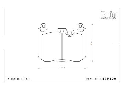 Передние тормозные колодки ENDLESS EIP206MA46B MA46B для BMW M2 (F87) / M3 (F80) / M4 (F82)