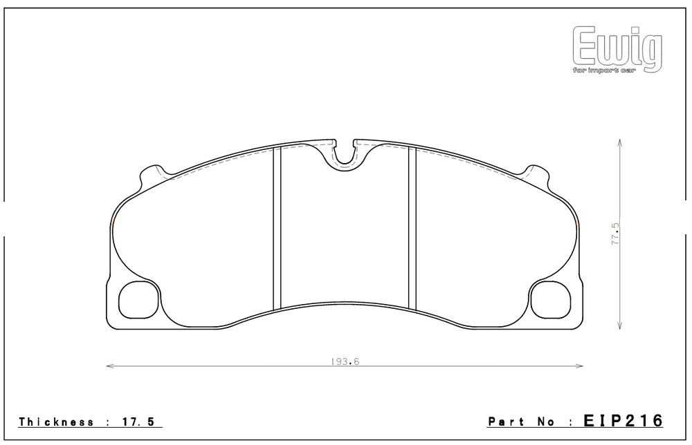 137546_gMbb_EIP216 ENDLESS EIP216ES99G Колодки передние тормозные PORSCHE 991 Carrera 13+ (PCCB) — изображение 1