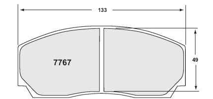 PFC 7767.97.17.44 Колодки передние тормозные 97 CMPD 17мм для D2/K-sport 6-поршневые