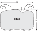 Тормозные колодки PFC 0443.11.18.44 для PORSCHE 924S 1987 - 1989 / 924 Turbo 1980 - 1982 (11 компаунд, 18 мм)