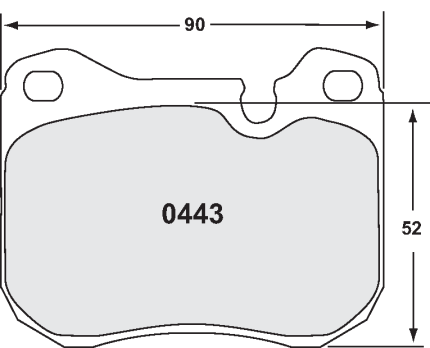 Тормозные колодки PFC 0443.11.18.44 для PORSCHE 924S 1987 - 1989 / 924 Turbo 1980 - 1982 (11 компаунд, 18 мм)