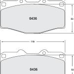 Колодки тормозные PFC 0436.22 Z-RATED для TOYOTA 4 Runner