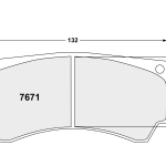 PFC 7671.11.15.44 Колодки задние тормозные для MITSUBISHI Evo 5-9 Alcon (11 компаунд, 15 мм)