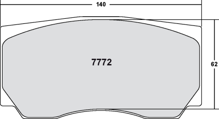 PFC 7772.11.28.34 Колодки тормозные RACE 11 CMPD 28MM FIAT Grande Punto (Tarmac)