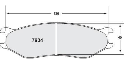 PFC 7934.01.19.44 Тормозные колодки RACE 01 CMPD 19 мм ZR34, ZR41 и ZR94 s (радиальная глубина 40 мм)