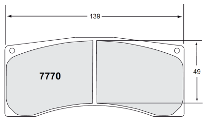 PFC 7770.93.26.34 Колодки тормозные RACE 93 CMPD 26MM MITSUBISHI Evo (Группа Н Гравий)