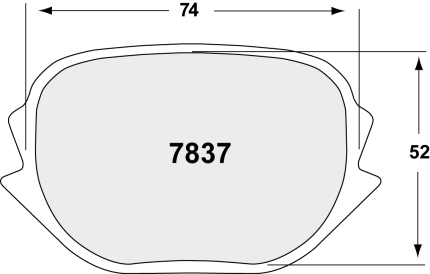 PFC 7837.12.30.44 Тормозные колодки RACE 12 CMPD 30MM ZR26, ZR28 и ZR35 s (радиальная глубина 52 мм)