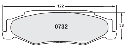 PFC 0732.11.17.44 Колодки задние тормозные для CHEVROLET Corvette C6 (кроме Z06/ZR1) (11 компаунд, 17 мм)