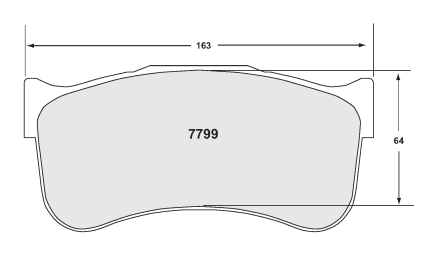 PFC 7799.331.29.44 Колодки тормозные RACE 331 CMPD 29мм NISSAN GT-R35 GT3 (суппорт Brembo 6-поршневой)