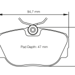 PAGID 1544-RSL29 Колодки передние тормозные RSL29 BMW 318is - 325i [E30]