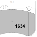PFC 1634.01.00.44 Колодки передние тормозные RACE 01 CMPD MERCEDES-Benz A45S W176 / CLA45 C117 / X117/SLC R172