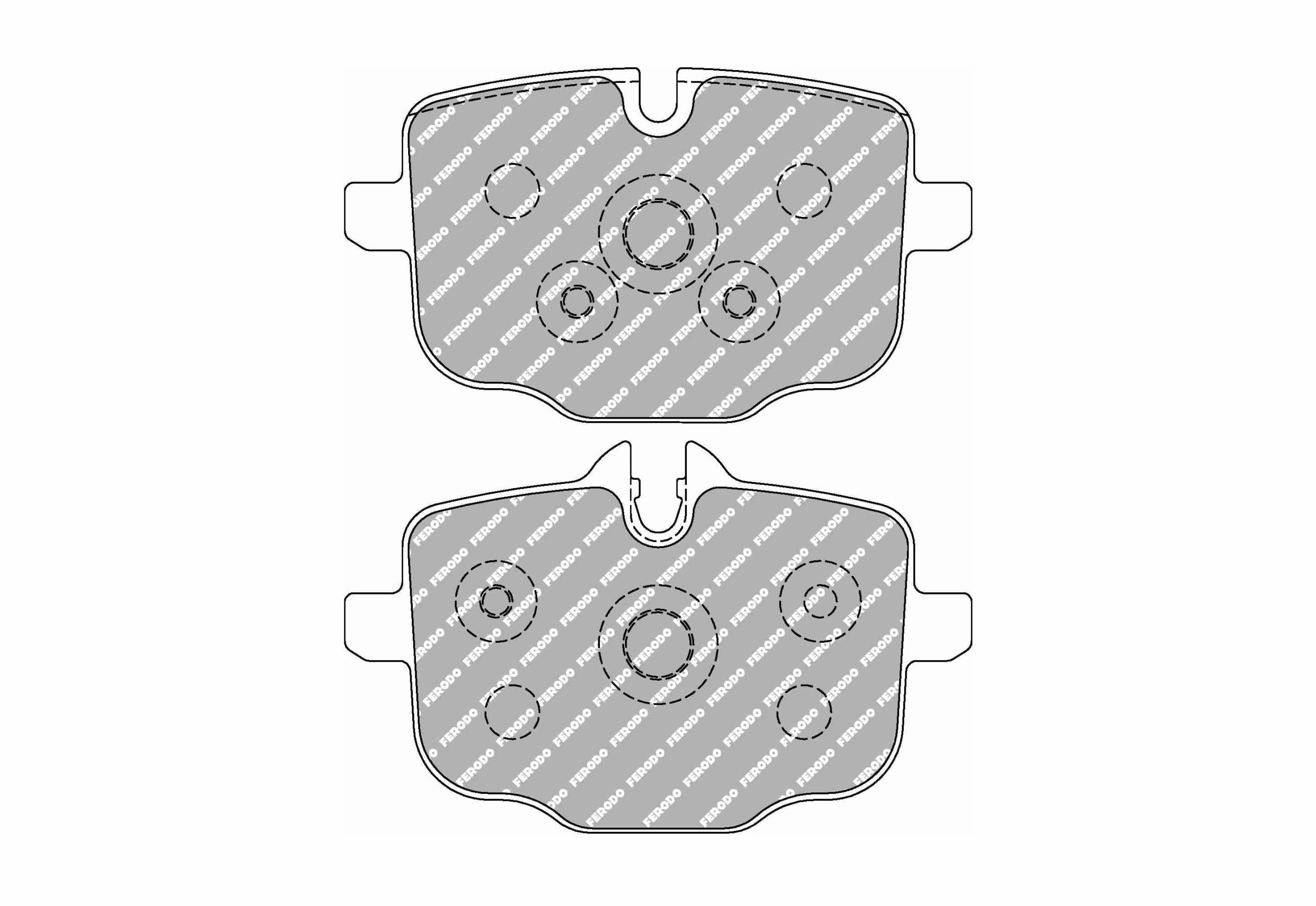 170604_IetP_FCP4381 Задние тормозные колодки FERODO FCP4381H DS2500 для BMW M3 (G80) / M4 (G82) / M5 (F10) — изображение 1