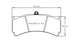 Тормозные колодки PAGID 1903-RSL1 для AP Racing CP5070 D50 / CP3894 D51 Alcon TA6. CAR89, CAR11 / StopTech ST60